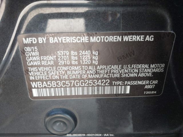 WBA5B3C57GG253422 BMW 535i Xdrive
