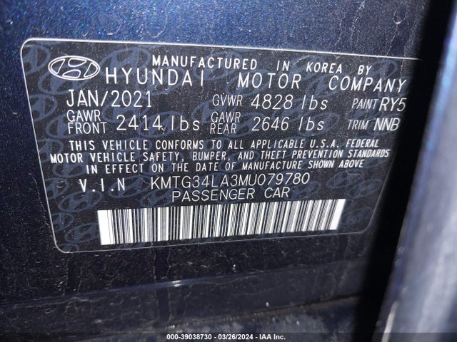 Genesis G70 2.0t Awd 2021 KMTG34LA3MU079780 Image 9