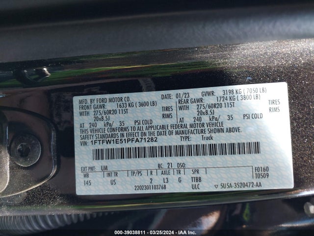 Ford F-150 Xlt 2023 1FTFW1E51PFA71282 Image 9