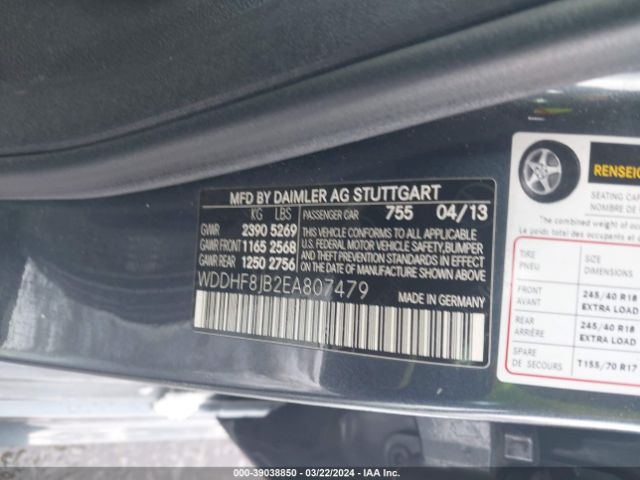 WDDHF8JB2EA807479 Mercedes-Benz E 350 4matic