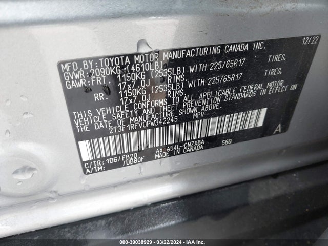 Toyota RAV4 LE 2023 2T3F1RFV0PW342245 Image 9