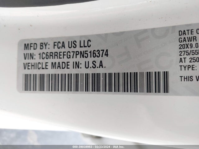 1C6RREFG7PN516374 RAM 1500 Lone Star  4x2 5'7 Box