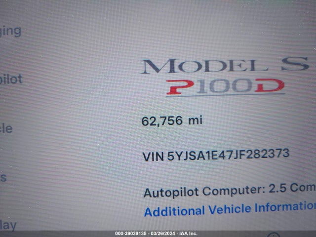 Tesla Model S 100d/75d/p100d 2018 5YJSA1E47JF282373 Image 15
