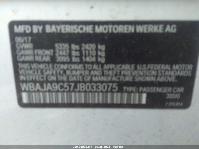WBAJA9C57JB033075 BMW 530e Iperformance