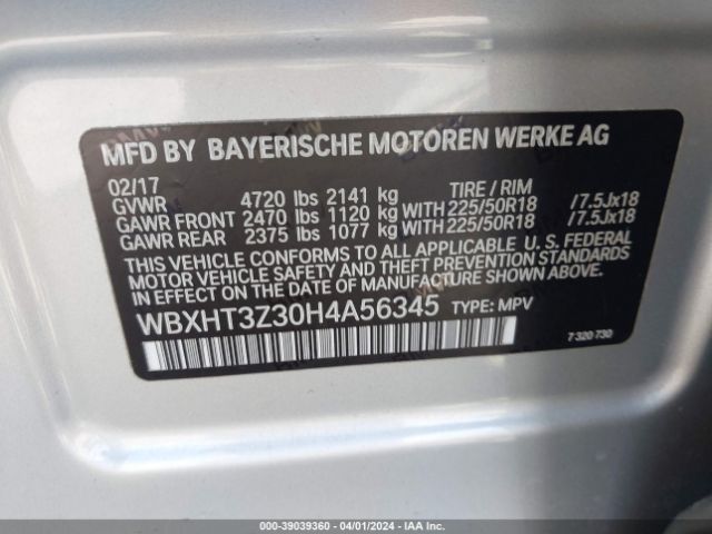 WBXHT3Z30H4A56345 BMW X1 Xdrive28i