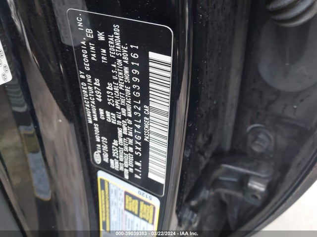 KIA Optima Lx 2020 5XXGT4L32LG399161 Image 9