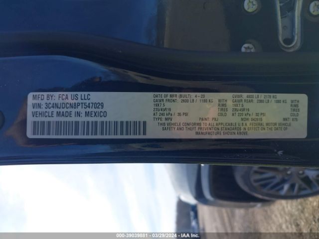 3C4NJDCN8PT547029 Jeep Compass High Altitude 4x4