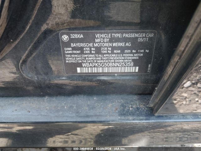 2011 BMW 3 SERIES WBAPK5G50BNN25358 Photo 8