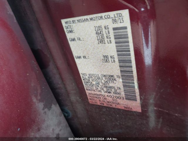 1N4AA6AP0GC402003 Nissan Maxima 3.5 Sr