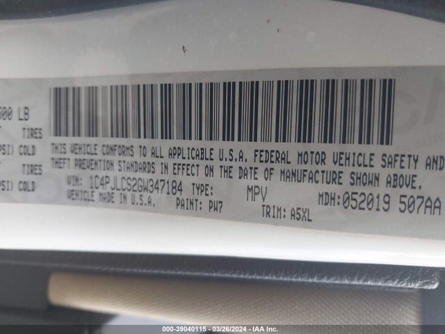Jeep Cherokee Latitude 2016 1C4PJLCS2GW347184 Image 9