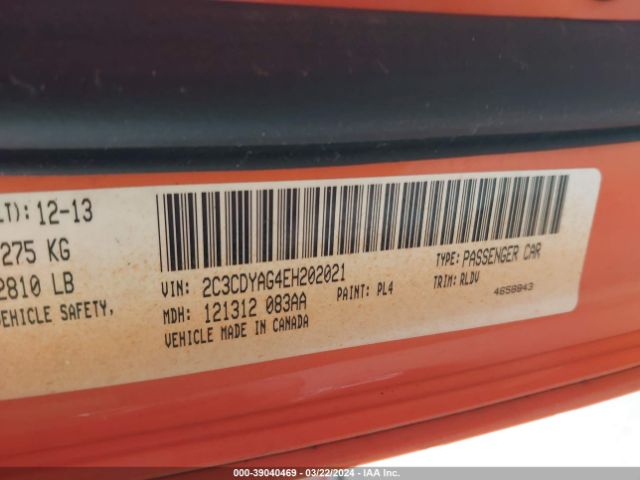 2C3CDYAG4EH202021 Dodge Challenger Sxt Plus