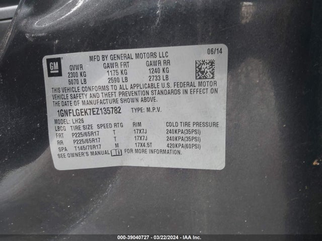 Chevrolet Equinox 2lt 2014 1GNFLGEK7EZ135782 Image 9