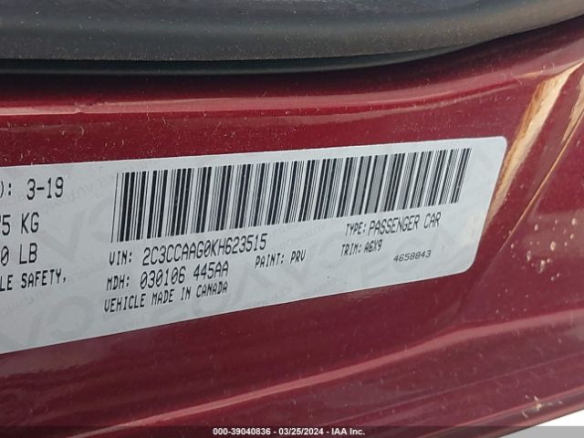 2C3CCAAG0KH623515 Chrysler 300 Touring L