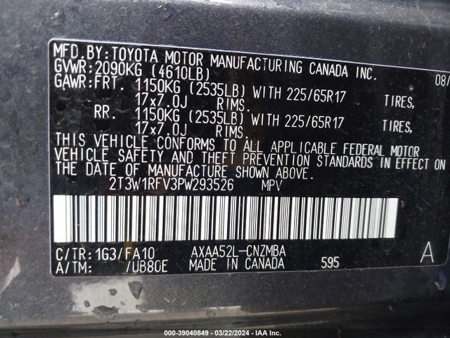 Toyota Rav4 Xle 2023 2T3W1RFV3PW293526 Image 9