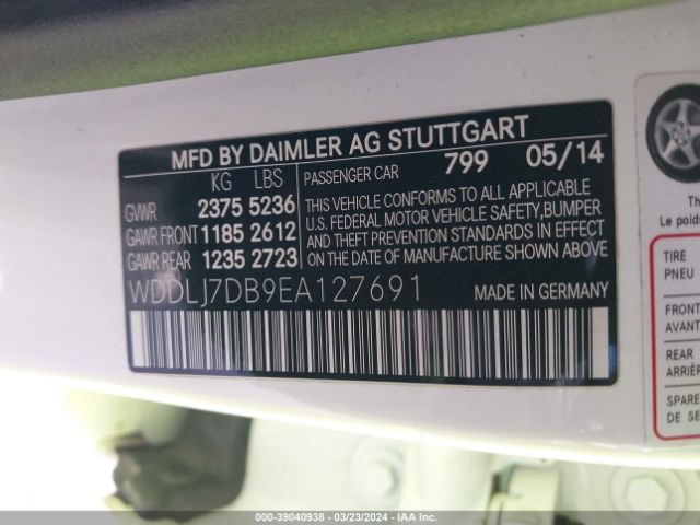 WDDLJ7DB9EA127691 Mercedes-Benz CLS 550