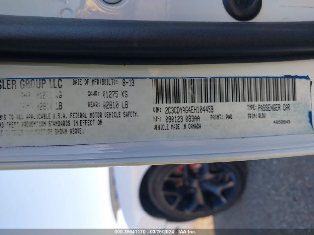 2C3CDYAG4EH104459 Dodge Challenger Sxt Plus