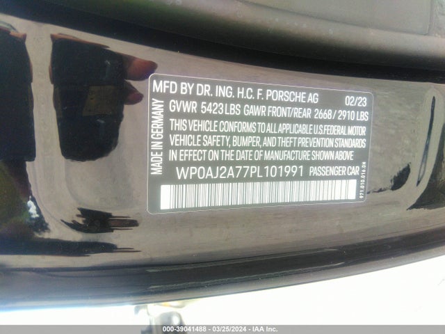 2023 PORSCHE PANAMERA WP0AJ2A77PL101991 Photo 8