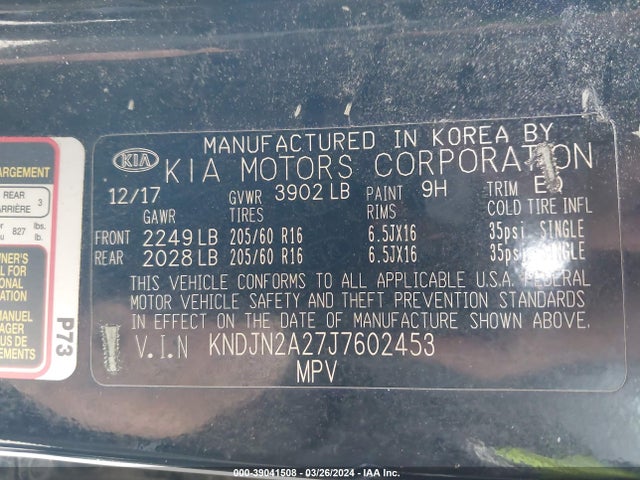 KIA Soul 2018 KNDJN2A27J7602453 Image 9