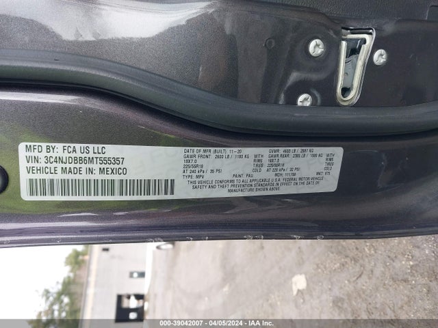 3C4NJDBB6MT555357 Jeep Compass Altitude 4x4