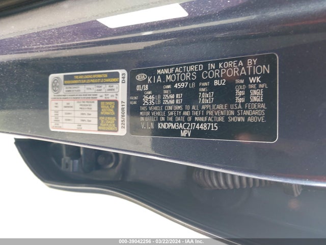 KIA Sportage Lx 2018 KNDPM3AC2J7448715 Image 9
