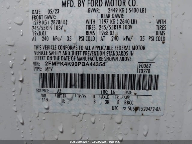 Ford Edge Titanium 2023 2FMPK4K90PBA44354 Image 9