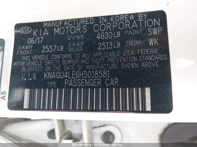 KIA Optima Hybrid Ex 2017 KNAGU4LE6H5018581 Image 9