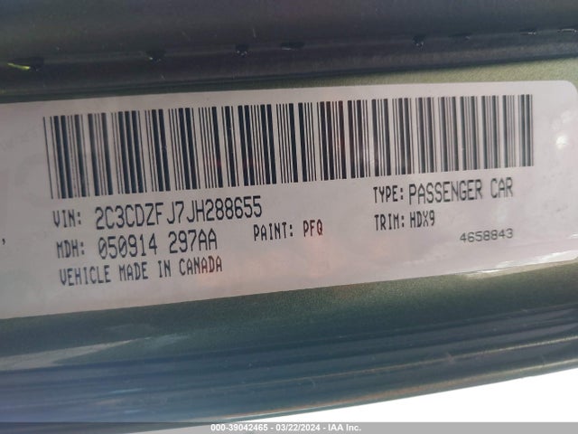 Dodge Challenger R/t Scat Pack 2018 2C3CDZFJ7JH288655 Image 9