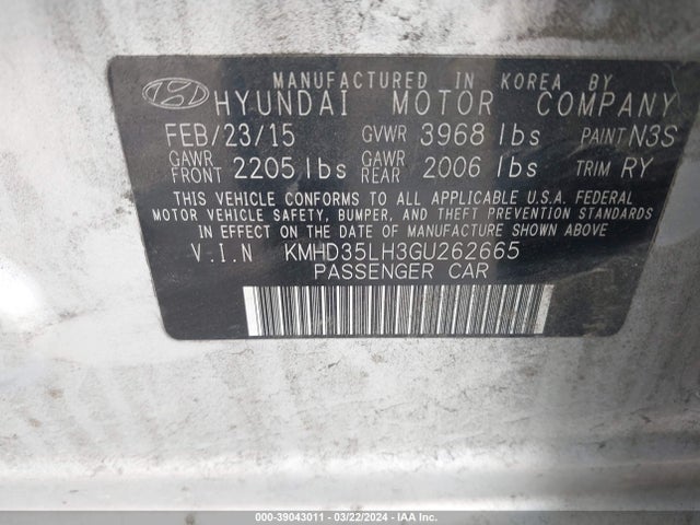 Hyundai ELANTRA GT 2016 KMHD35LH3GU262665 Image 9