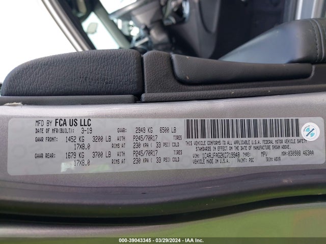 Jeep Grand Cherokee Laredo E 4x4 2019 1C4RJFAG2KC719948 Image 9