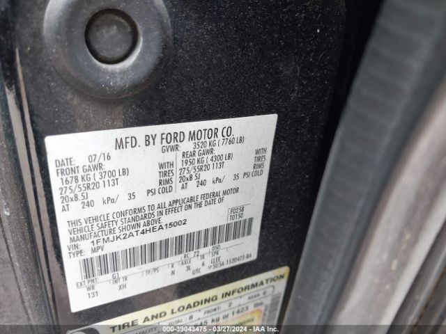 1FMJK2AT4HEA15002 Ford Expedition El Limited