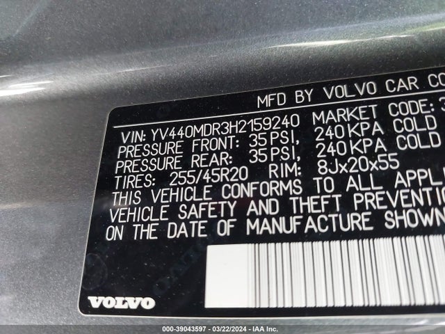 Volvo Xc60 T5 Dynamic 2017 YV440MDR3H2159240 Image 9