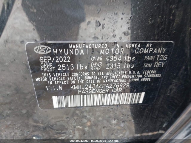 Hyundai SONATA SE 2023 KMHL24JA4PA276929 Image 9