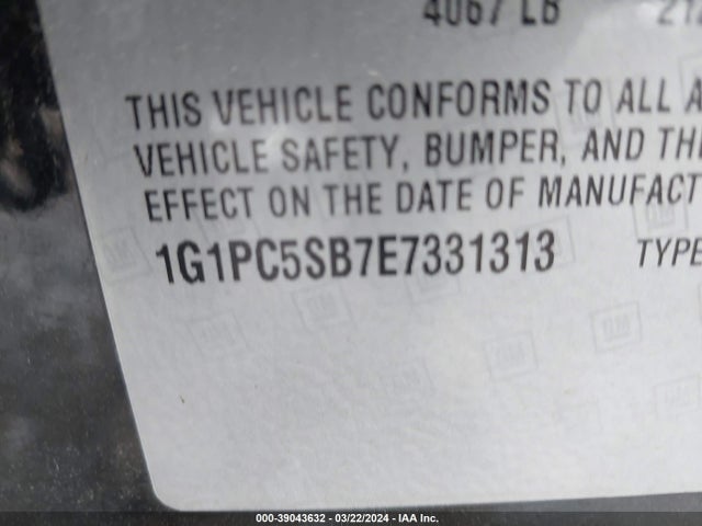 Chevrolet Cruze 1lt Auto 2014 1G1PC5SB7E7331313 Image 9