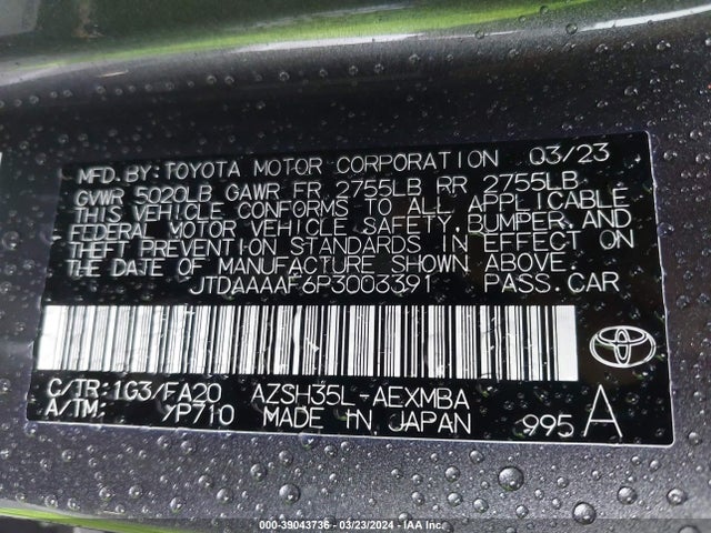 Toyota Crown Xle 2023 JTDAAAAF6P3003391 Image 9