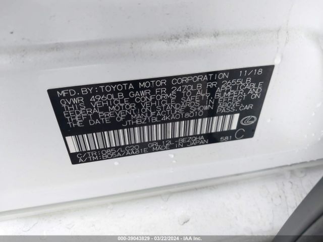 JTHBZ1BL4KA018010 Lexus GS 350