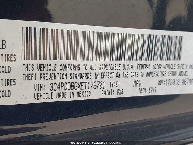 Dodge Journey Sxt 2014 3C4PDDBGXET176701 Image 9