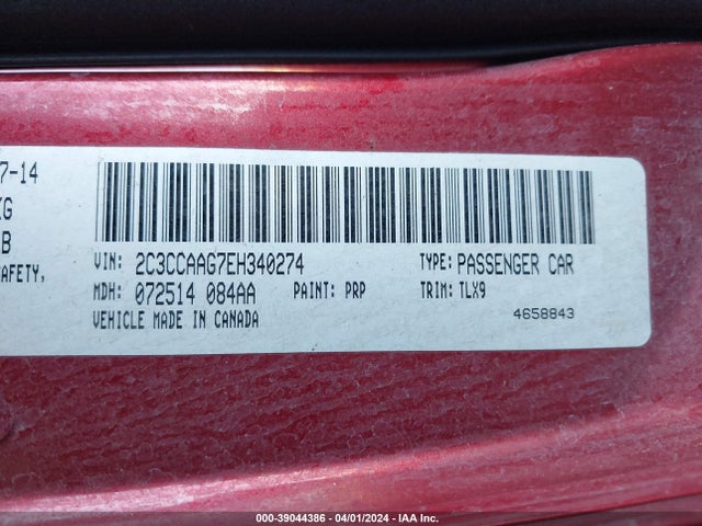Chrysler 300 2014 2C3CCAAG7EH340274 Image 9