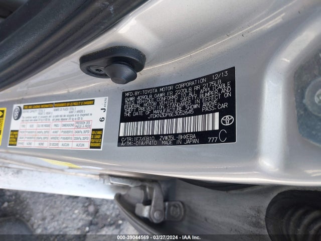 JTDKN3DP6E3052645 Toyota PRIUS PLUG-IN