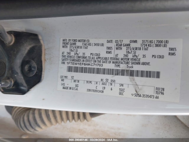 Ford F-150 Xlt 2017 1FTEW1EF6HKC71703 Image 9
