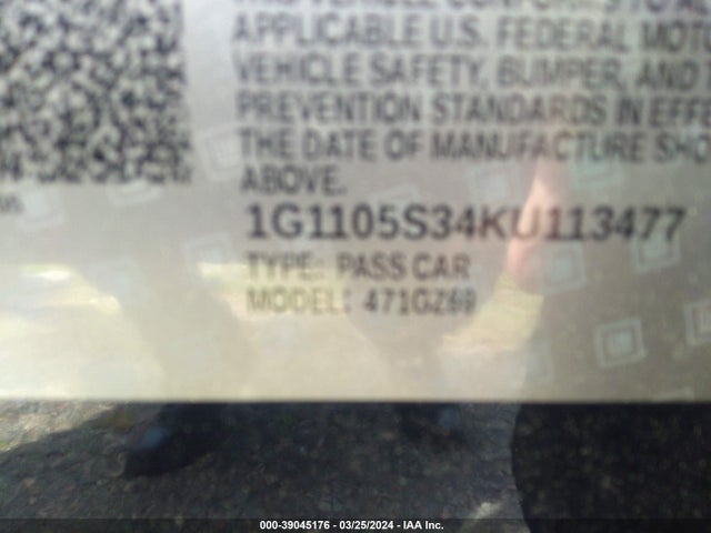Chevrolet Impala Premier 2019 1G1105S34KU113477 Image 9