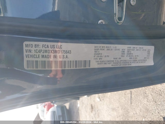 Jeep Cherokee Limited 4x4 2021 1C4PJMDX3MD175643 Image 9