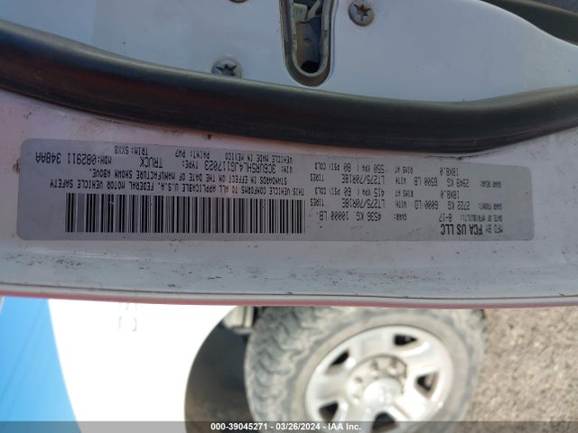 RAM 2500 Tradesman  4x4 8' Box 2018 3C6UR5HL4JG117023 Image 9