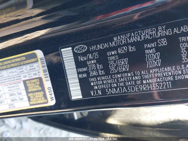 Hyundai TUCSON SE 2024 5NMJA3DE9RH352211 Image 9