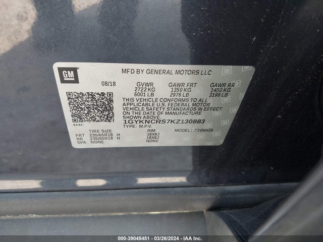 Cadillac XT5 LUXURY 2019 1GYKNCRS7KZ130883 Image 9