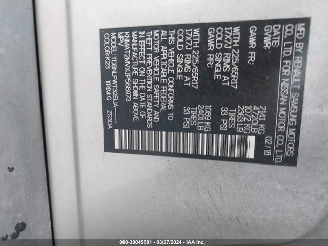 Nissan ROGUE S 2018 KNMAT2MVXJP568973 Image 9