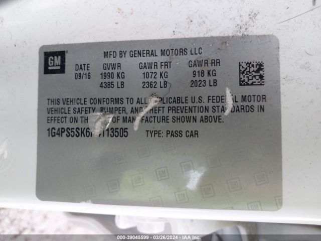 1G4PS5SK6H4113505 Buick Verano Leather Group