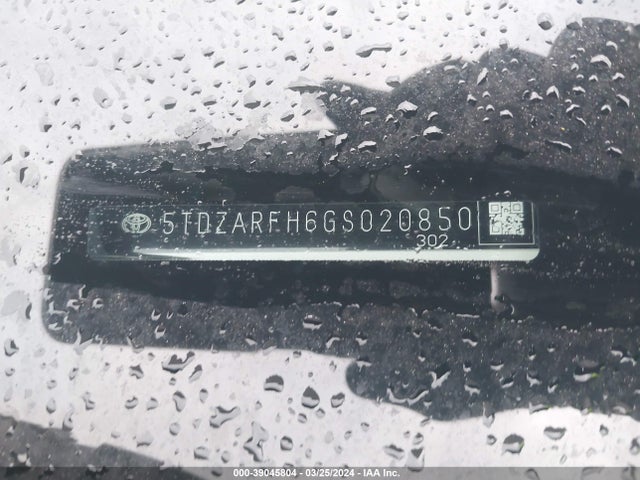 Toyota Highlander Le 2016 5TDZARFH6GS020850 Image 9