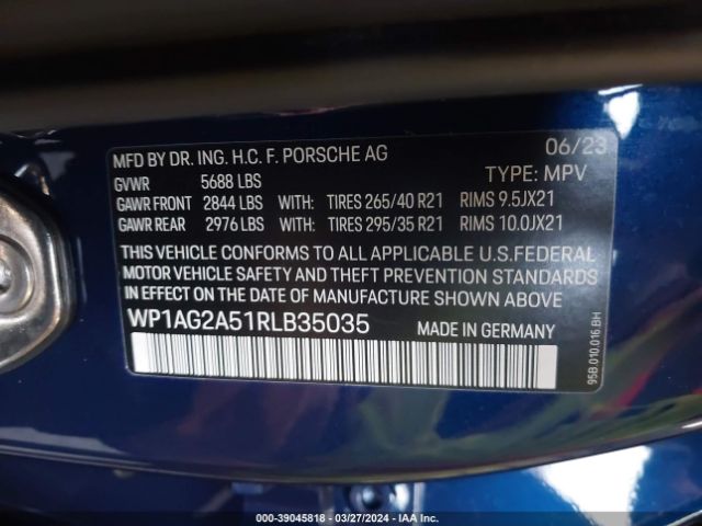2024 PORSCHE MACAN WP1AG2A51RLB35035 Photo 8