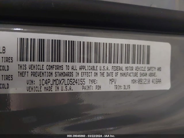 Jeep Cherokee Limited 4x4 2020 1C4PJMDX7LD524155 Image 9