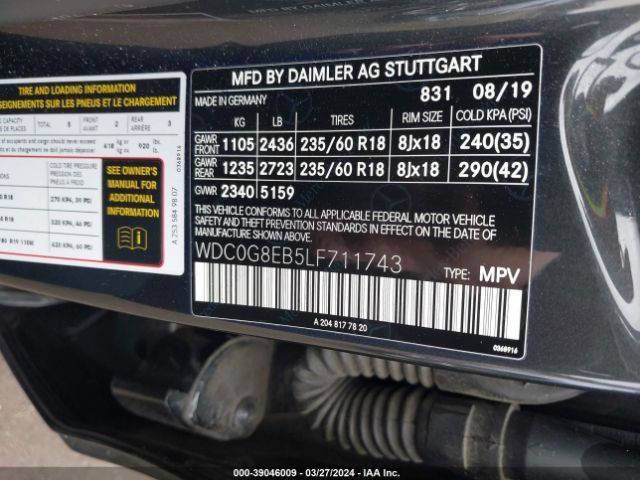 WDC0G8EB5LF711743 Mercedes-Benz Glc 300 4matic